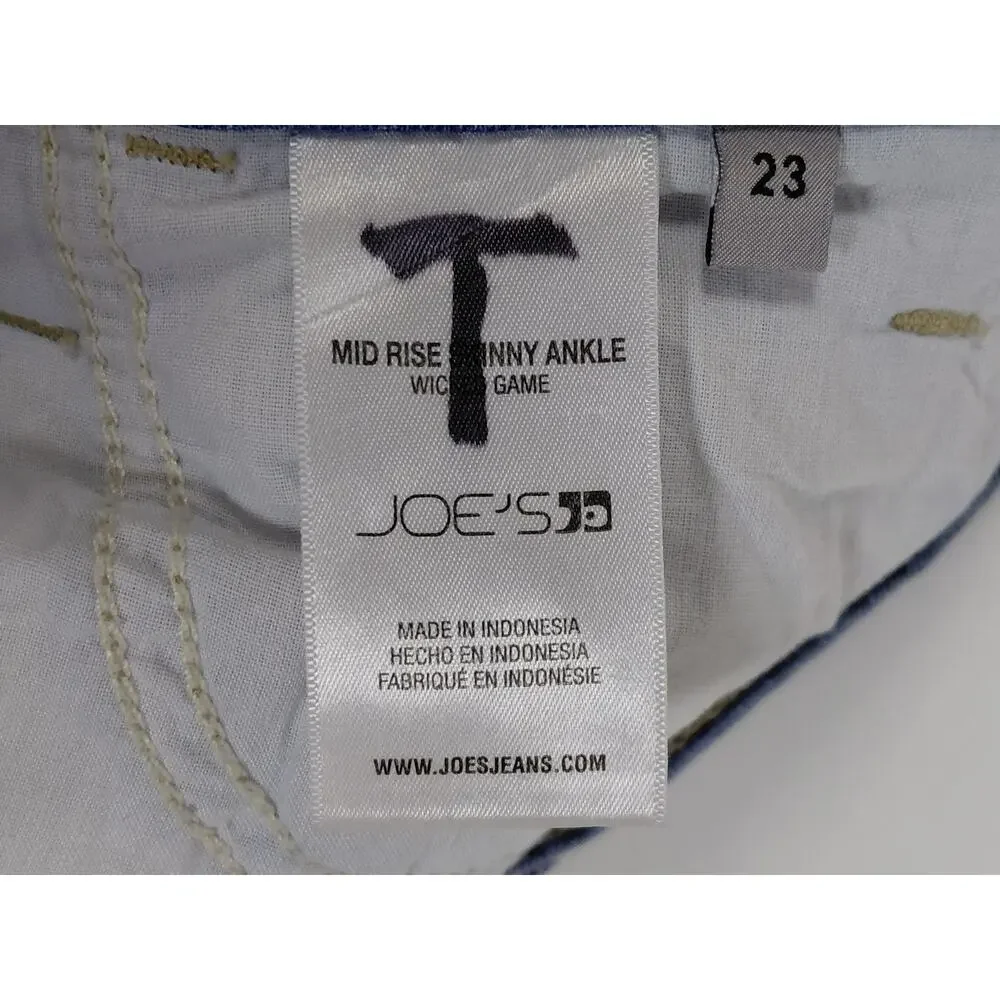 Joe's Cotton Blend Blue Skinny Stretch Jeans Women Size 23